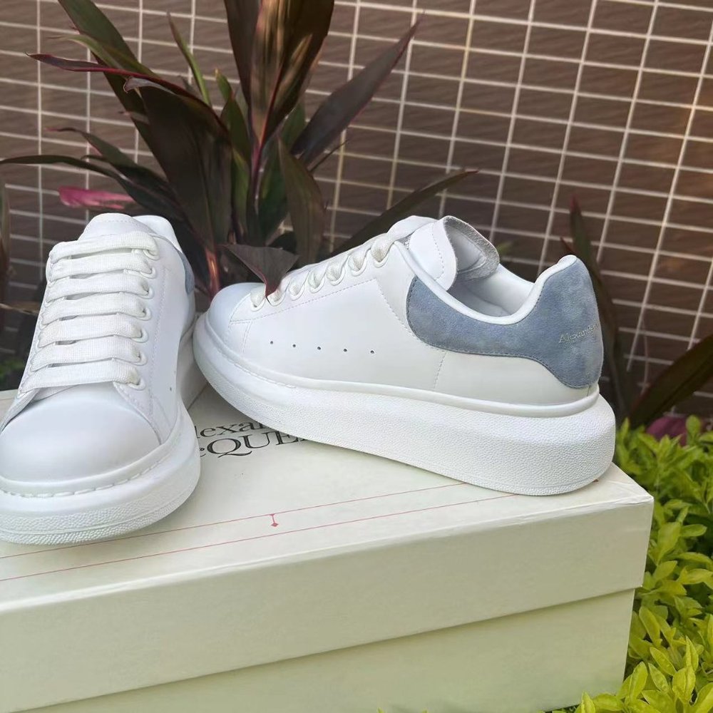 Alexander McQueen white and blue shoes